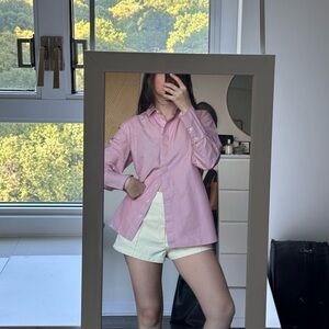 Akris Punto red and white striped button down